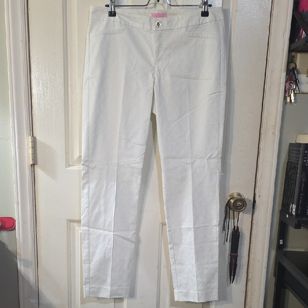 Lilly Pulitzer Cream Textured Fabric